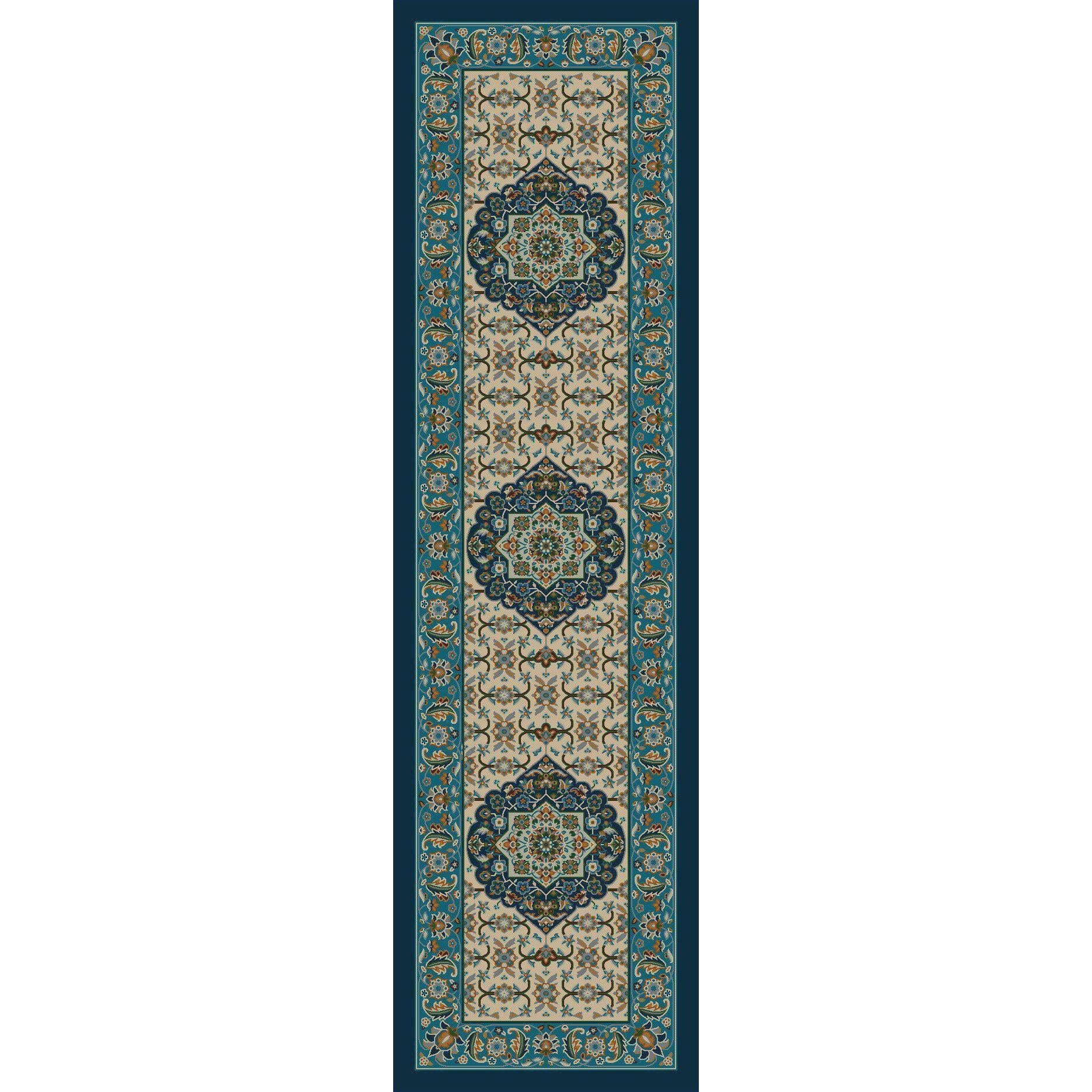 Bristol Palace - Worn Navy-CabinRugs Southwestern Rugs Wildlife Rugs Lodge Rugs Aztec RugsSouthwest Rugs